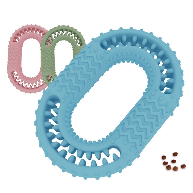 Dog Circle Clean Teeth Fun Interactive Training Biting Toys, Circle Light Blue, Circle Light Pink, Circle Light Green
