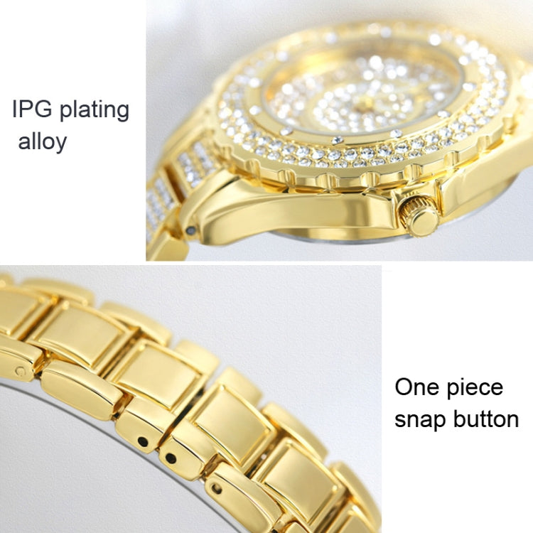 BS Bee Sister FA0917L Niche Full Diamond Ladies Watch, Gold, Silver, Rose Gold