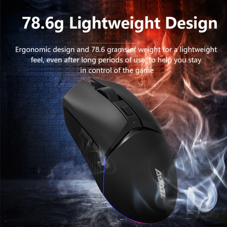 Ajazz I309Pro 1600 DPI 8 Keys Dual Mode Gaming Wireless Bluetooth Mouse