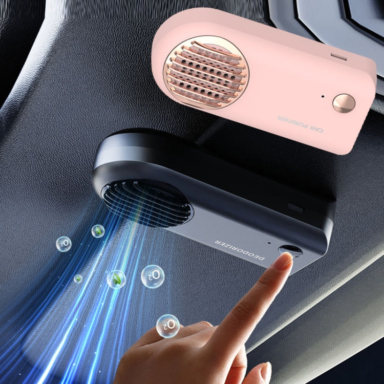 Car Mini Air Purifier Toilet Deodorant Shoe Cabinet Sterilizer, Air Purifier Grey