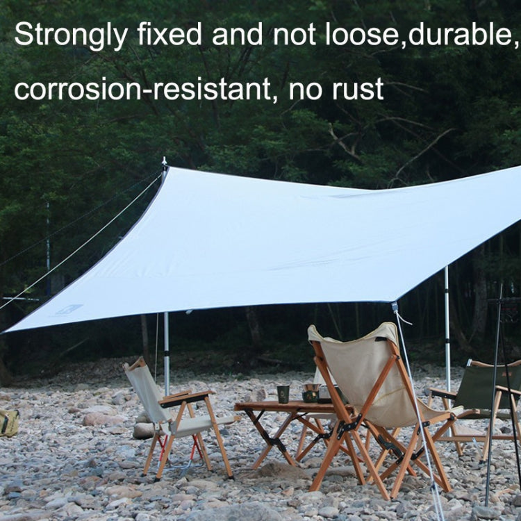 HIKEMAN Enlarged Aperture Outdoor Camping Canopy Pole Holder, Style:, Stainless Steel (Silver), Adjustment (Black)
