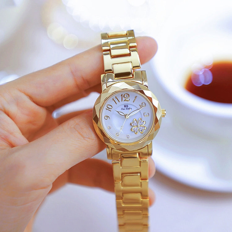 BS Bee Sister FA1481 Flower Embellished Ladies Alloy Watch Wrist Watches, Gold, Silver, Rose Gold
