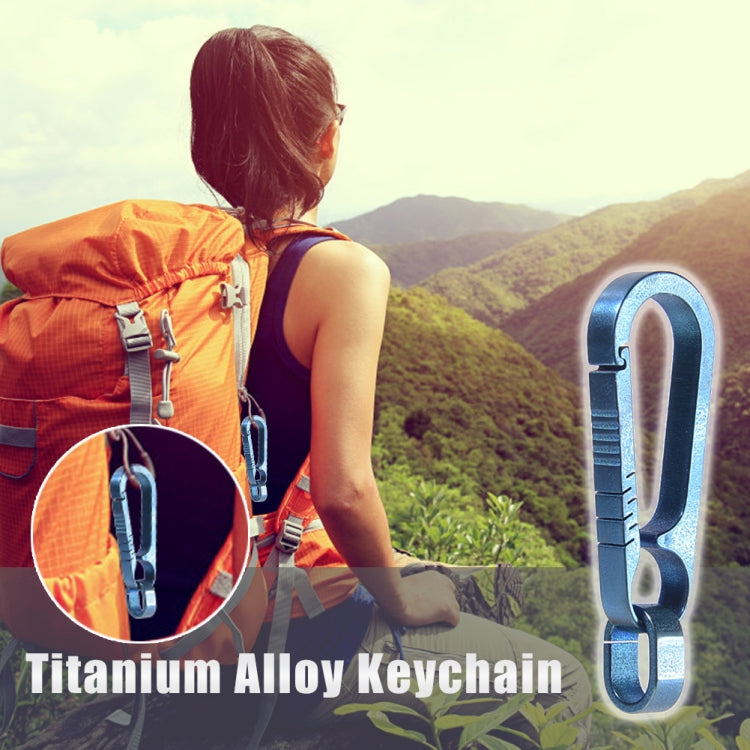 Men Titanium Alloy Keychain Car Key Waist Hanging, Colorful Titanium, Titanium Color, Blue