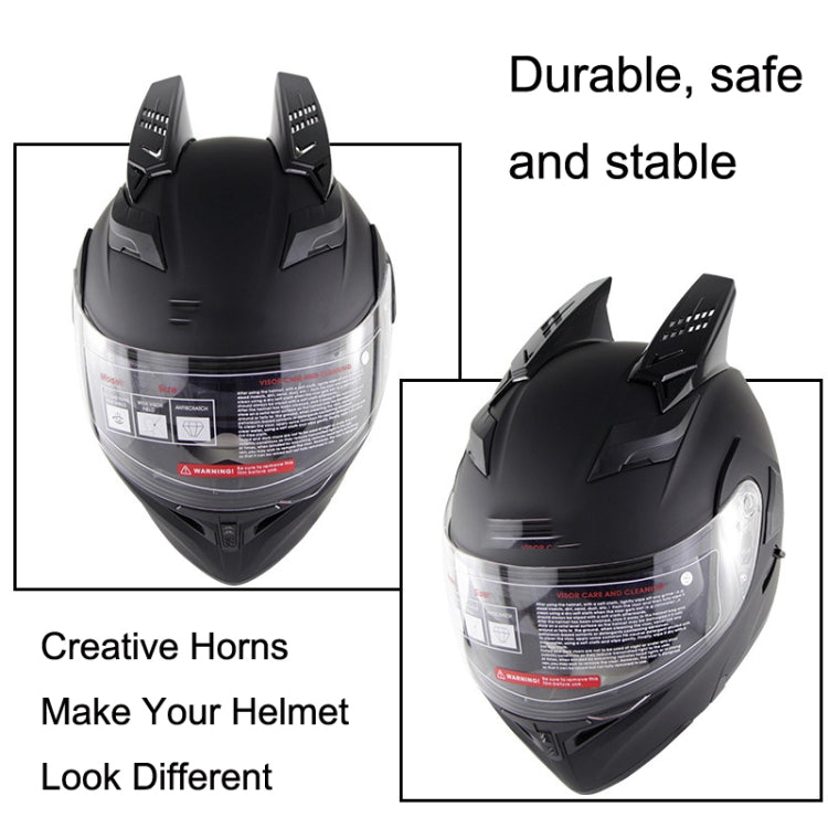1 Pair Motorcycle Helmet Horns Plastic Paste Decoration, Dumb Black, Shiny Black, Red, Yellow, White