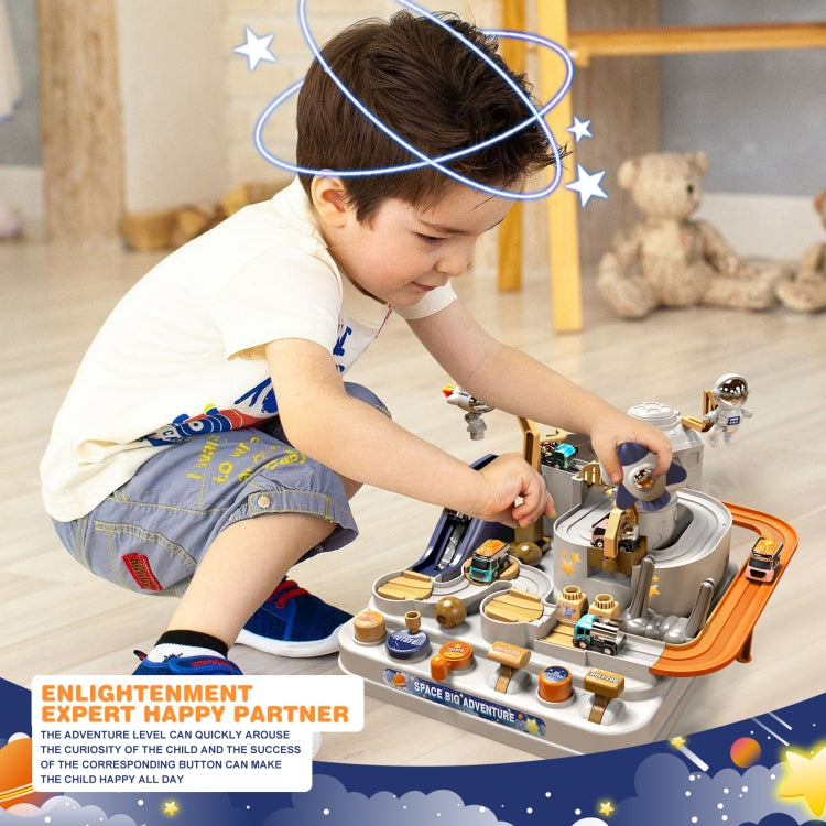 Space Rocket Rail Car Train Track Toys for Kids Mechanical Adventure ,Style:, Rocket Model With 3 Vehicles, Radar Model With 3 Vehicles
