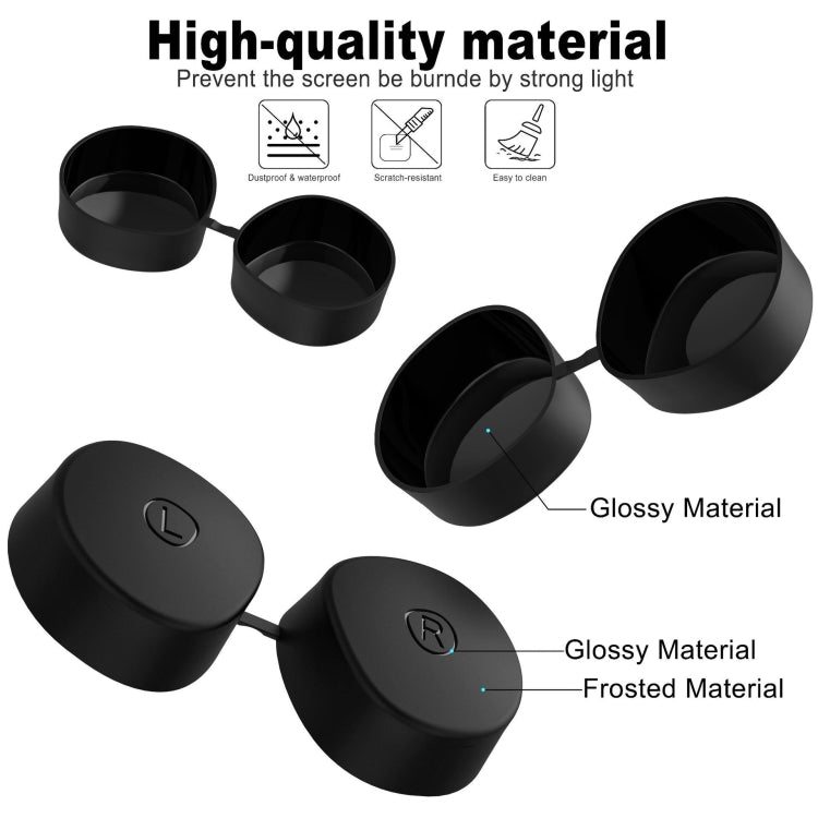 VR Silicone Eye Mask+Lens Protective Cover+Joystick Hat, For Meta Quest 2, Eye Mask+Lens Protective Cover+Joystick Hat (Pink), Eye Mask+Lens Protective Cover+Joystick Hat (Black), Eye Mask+Lens Protective Cover+Joystick Hat (White)