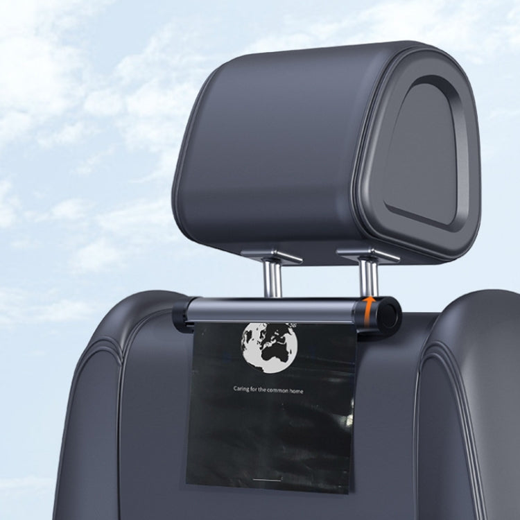 Car Mounted Garbage Bag Folding Hanging Cleaning Organiser, Titanium Grey, Piano Black