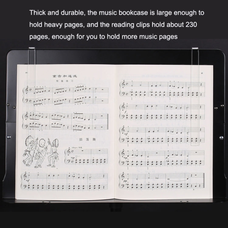 1 Pair PJ1226 Music Spectrum Clipplane Tablature Clip Music Song Clip, Transparent