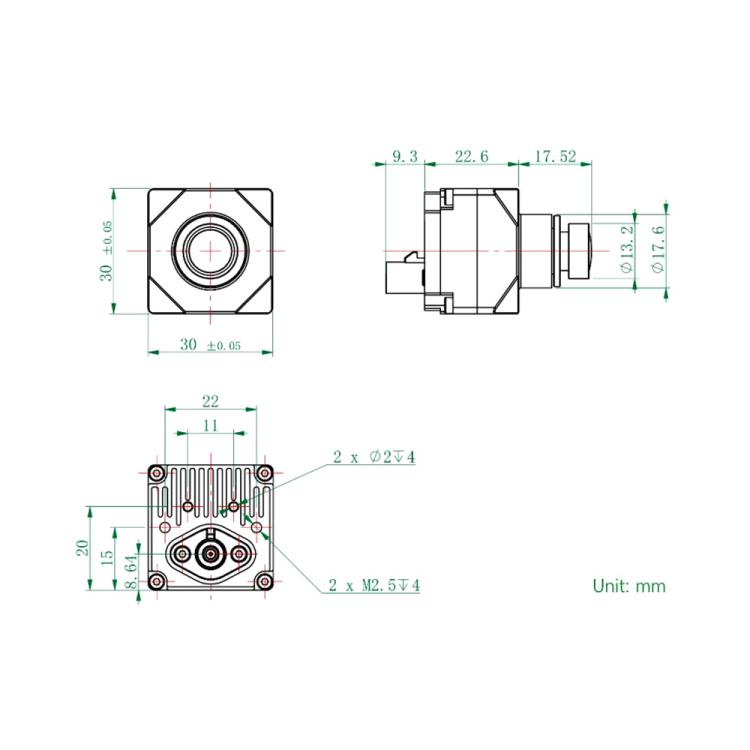 3MP ISX031 GMSL Camera Automotive Image Sensor with Global Shutter for Vehicle DVR/ADAS/Surveillance, Waveshare H100, Waveshare H190