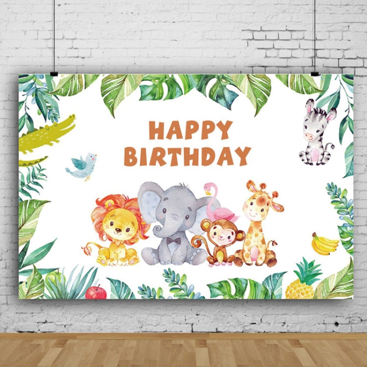 1.5m x 1m Animal Forest Cartoon Birthday Party Banquet Decoration Photo Background Cloth, MDT10056