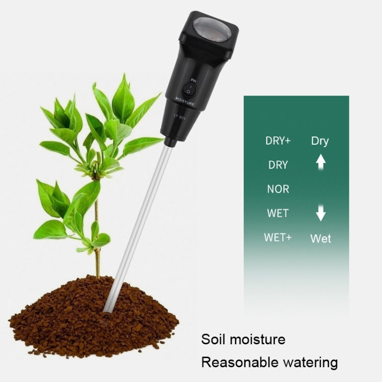 LY601 Soil Detector Greenhouse Planting Soil PH Hygrometer, LY601