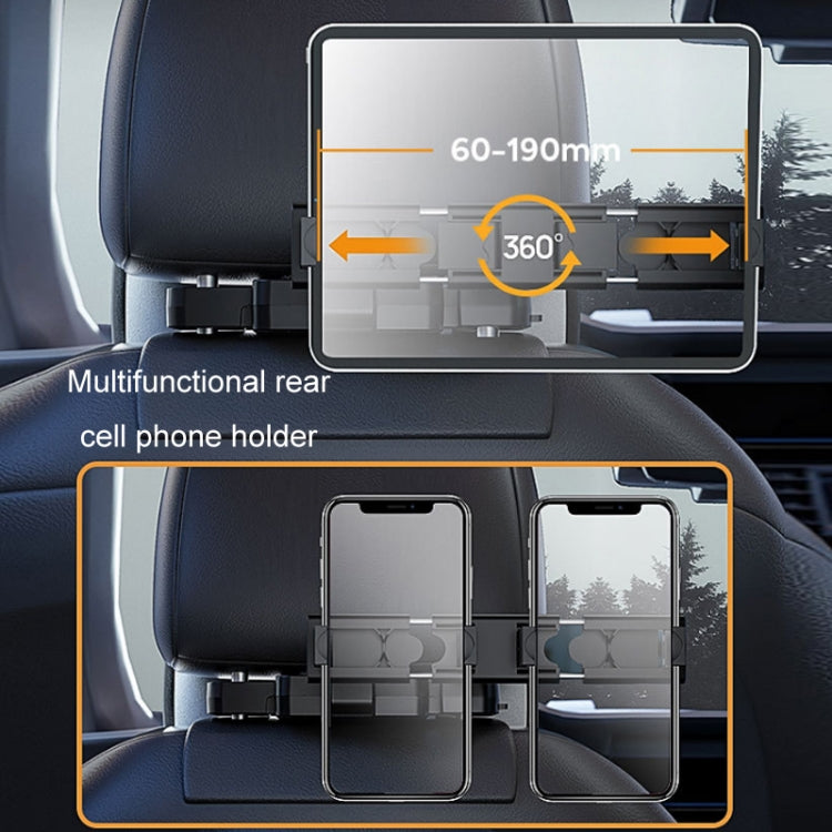 A09 5D Car Universal Adjustment U-shaped Memory Foam Headrest, U-shaped (Black), U-shaped (Gray), U-shaped (Brown), With Stand (U-shaped)