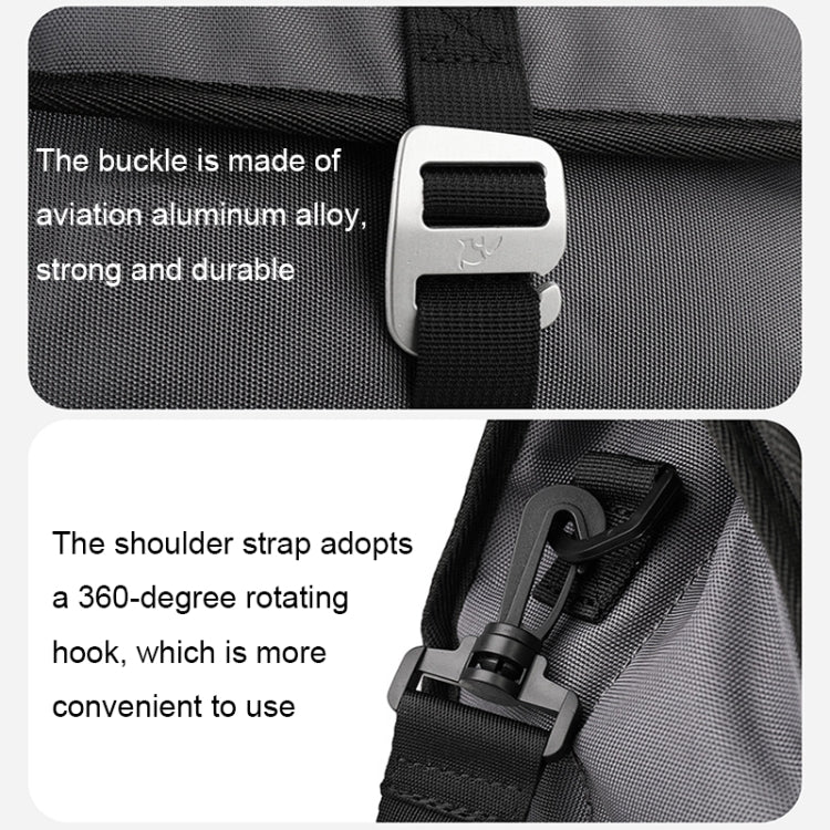 Rhinowalk RK9106 Foldable Outdoor Cycling Handlebar Bag Multifunctional Bike Bag, Full Black, Green, Gray