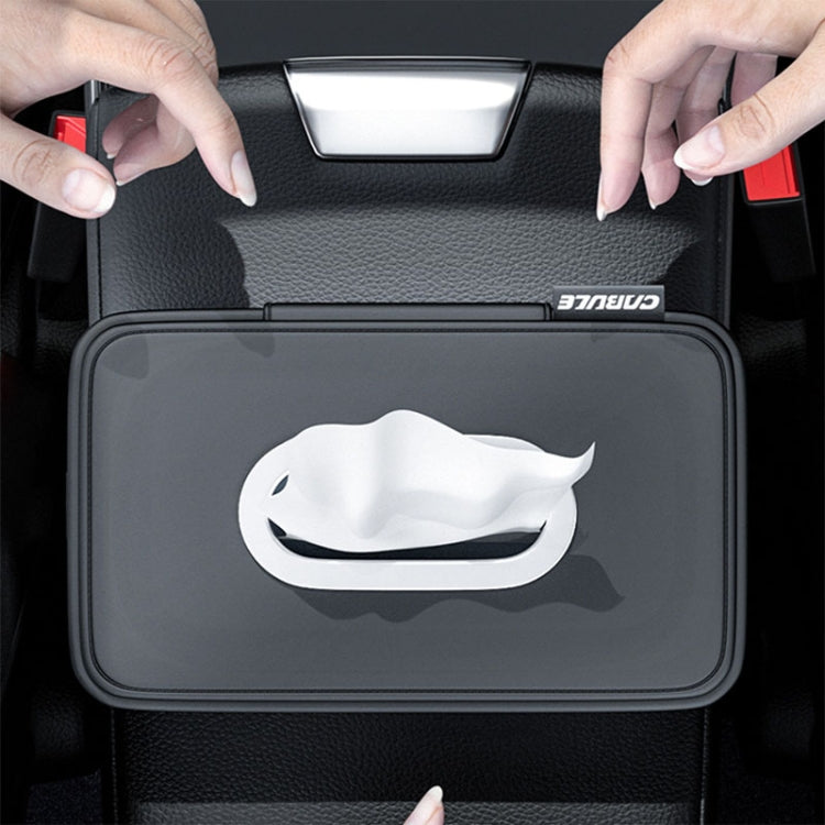 Car Sunshade Board Seat Back Tissue Box Multi-functional Elastic Belt Leather Paper Box, Tissue Box