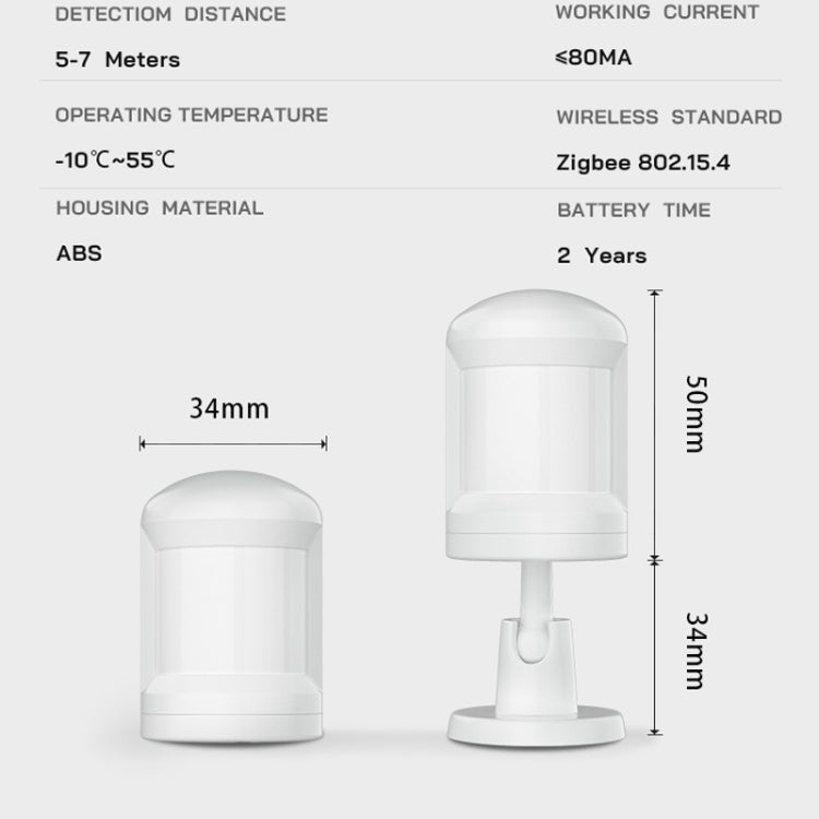 Tuya Smart App ZigBee Human Wireless Motion Infrared Sensor Detector, Tuya ZigBee