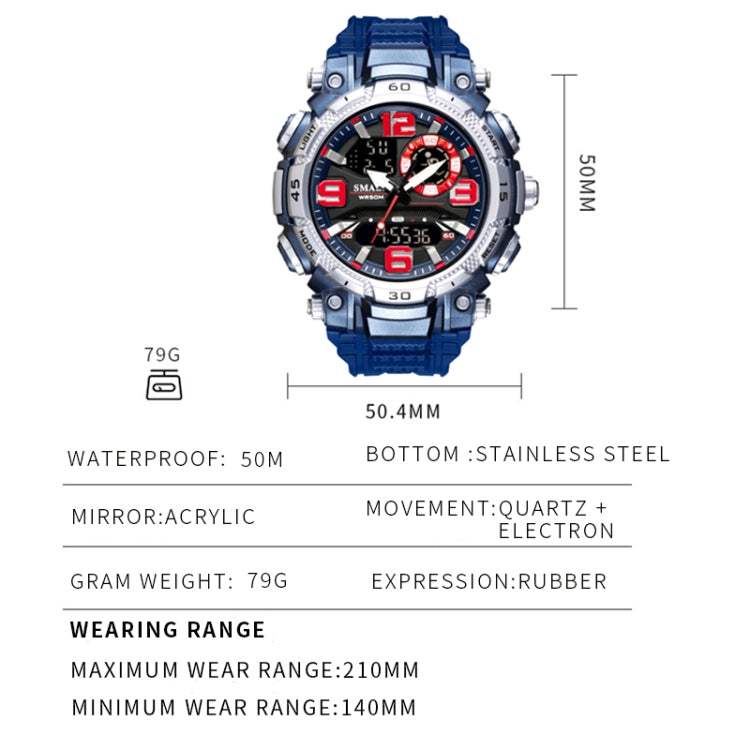 SMAEL 1921 Outdoor Sports Waterproof Men Luminous Time Watch Electronic Watch