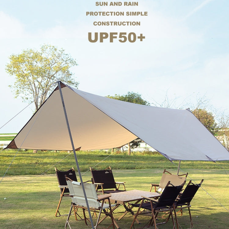 Outdoor Camping Tent, Style:, Vinyl Sunscreen Hexagon 4x3m Sky Blue
