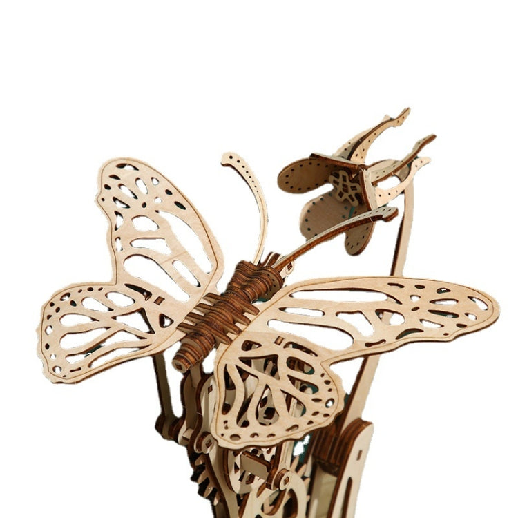 3D Wooden Mechanical Butterfly Hand-Assembled Puzzle Model, Butterfly