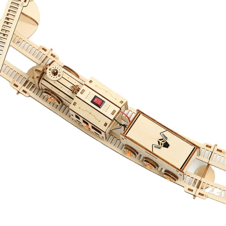Train Rail Car 3D Wooden Puzzle Model DIY Handmade Ornaments, Train Rail Car