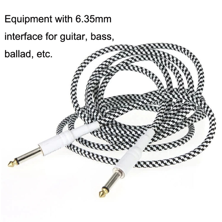 JT001 Male To Male 6.35mm Audio Cable Noise Reduction Folk Bass Instrument Cable, Length:, 3m