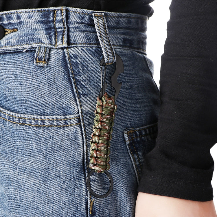 2pcs Outdoor Climbing Eagle Beak Buckle Umbrella Rope Hand-Woven Key Hanging Buckle, Hanging Buckle(Black), Hanging Buckle(Army Green), Hanging Buckle(Army Green Camouflage), Hanging Buckle(Black+Orange)