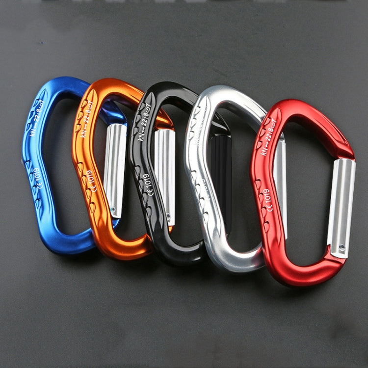 XINDA 22KN Rock Climbing Straight Quickdraw Spring-loaded Gate Buckle Aluminum Carabiner, XD-8126 (Blue), XD-8126 (Black), XD-8126 (Red), XD-8126 (Orange), XD-8126 (Silver)