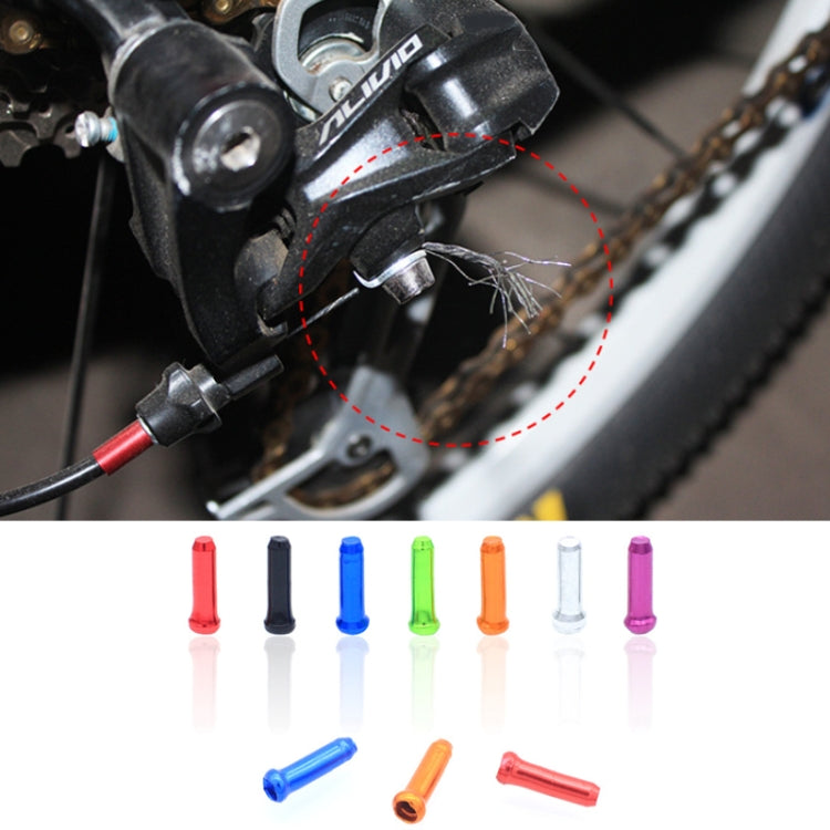 50pcs Mountain Road Bicycle Aluminum Alloy Brake Shifting Cable Core Cap, Brake Core Cap