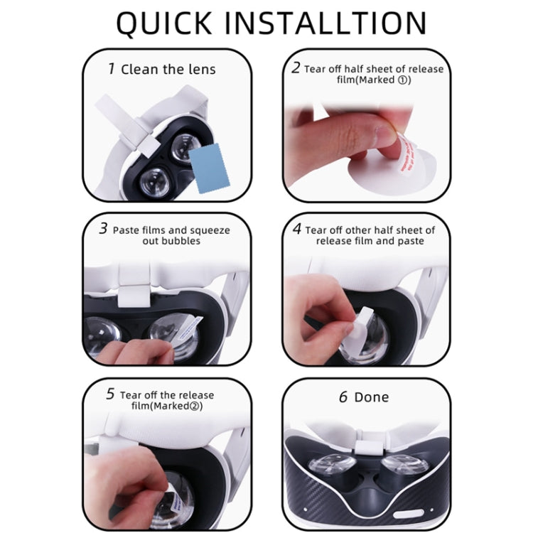 For Oculus Quest 2 Hifylux Q2-FF6 Lens Protective Film HD Anti-Scratch Anti-Sweat TPU Soft Film, For Oculus Quest 2