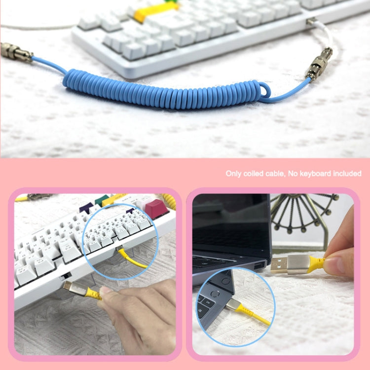 Ajazz AL60 USB To Type-C/USB-C Keyboard Extension Line Single Hole Connector, Cable Length: 2.3m