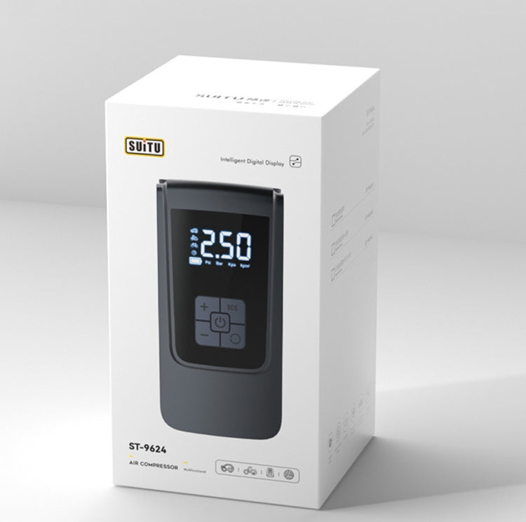 150psi Air Pump Intelligent Digital Display Car Bicycle Ball Electric Pump Cylinder, SUITU ST-9624A Wired, SUITU ST-9624B Wireless+USB, SUITU ST-9624C Wireless+DC+USB
