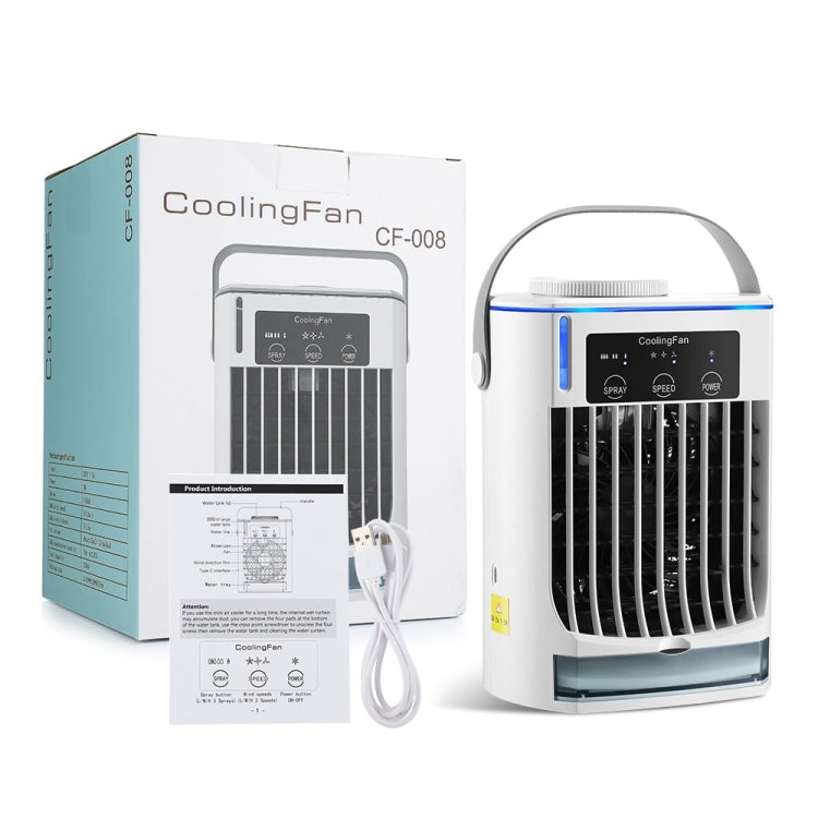 CF008 Mini Household Humidification Spray Air Cooler USB Plug-in Portable Air Conditioner Fan, CF008