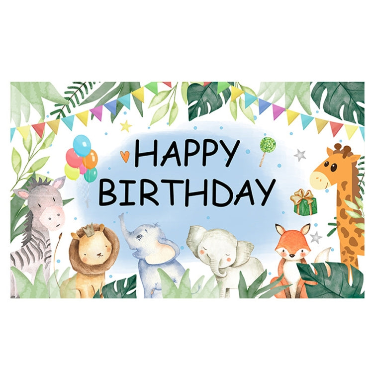 Animal Birthday Theme Backdrop Cloth Party Decoration, 180x90cm, 180x110cm