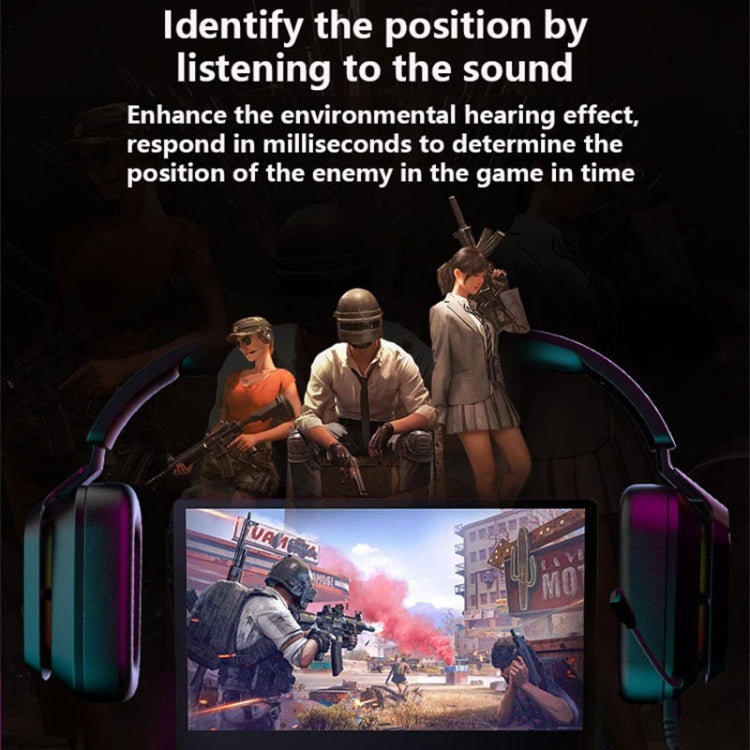Ajazz AX368 Computer Game Audio Recognition RGB Headset, AX368 3.5mm Version Pink, AX368 3.5mm Version Black, AX368 7.1 Channel Version Pink