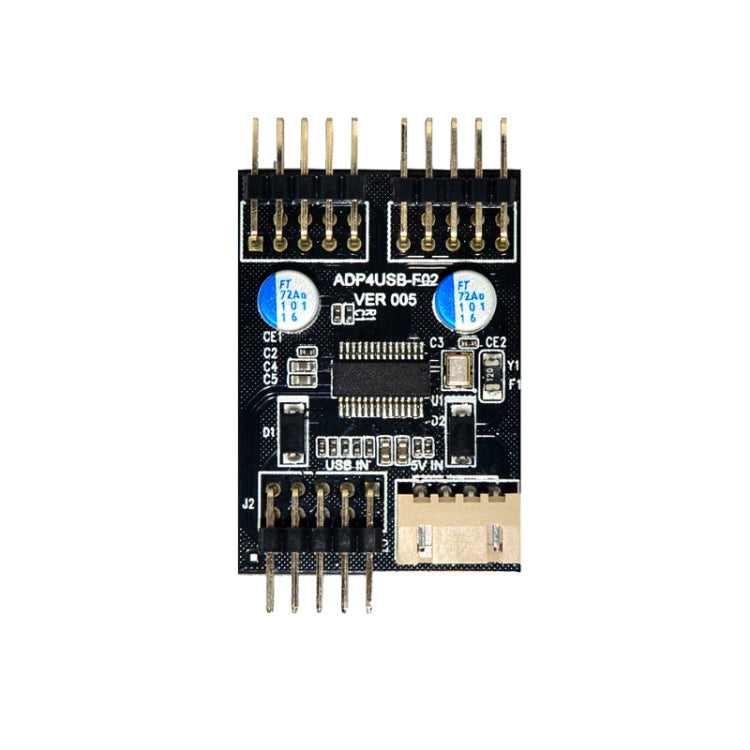 USB2.0 9pin To Dual 9pin Header HUB 1 to 2 Extension Connector Adapter with SATA Power Cable, 9pin To Dual 9pin