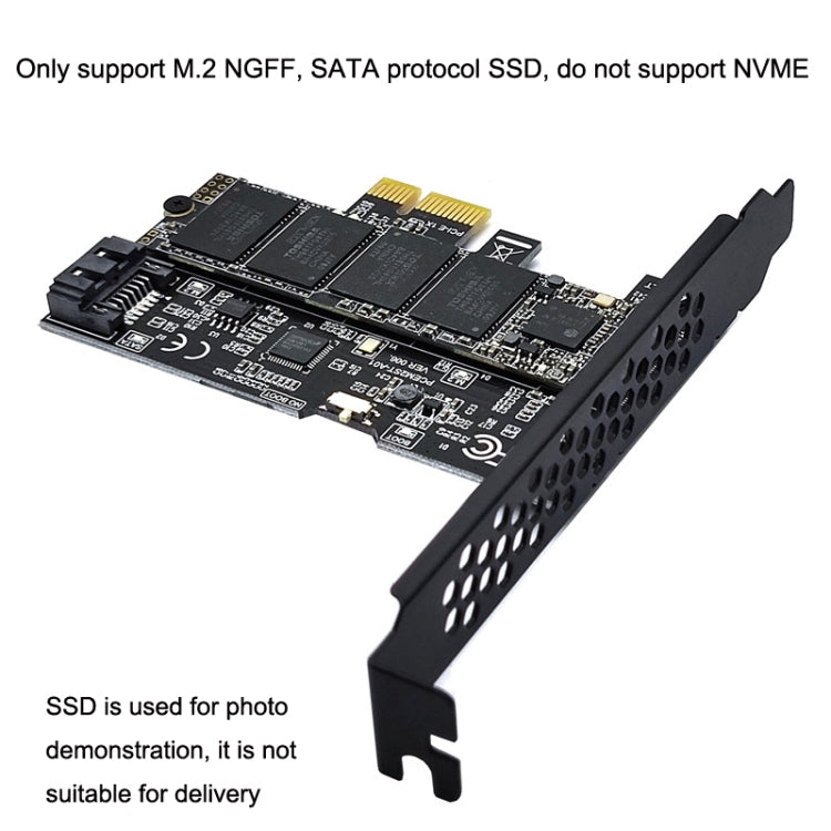 PCI-E to SATA3.0+M2 NGFF Expansion Card 6G Hard Disk Transfer Card, PCEM2ST-A01