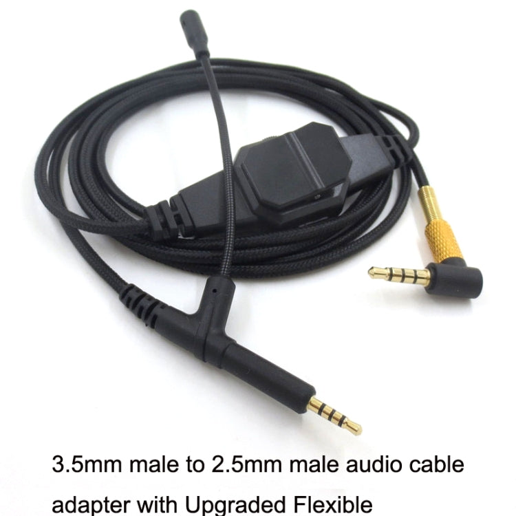 For BOSE 700 / QC25 / QC35 / OE2 3.5mm to 2.5mm Gaming Headset Audio Cable, ZS0213 Black