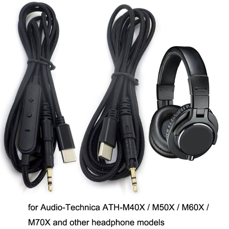 For M40X / ATH-M50X / M60X / M70X TYPE-C/USB-C Audio Headphone Cable, Style:, ZS0211 Standard Version, ZS0211 Wire Control Version