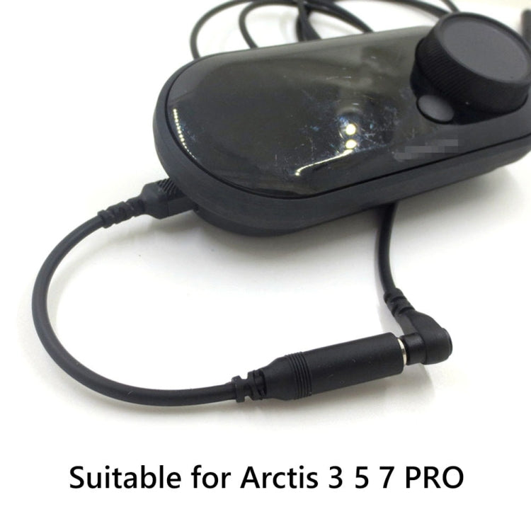 For SteelSeries Arctis 3 5 7 Pro Headphone Sound Card Adapter Cable Audio Cable, ZS0219 A Black