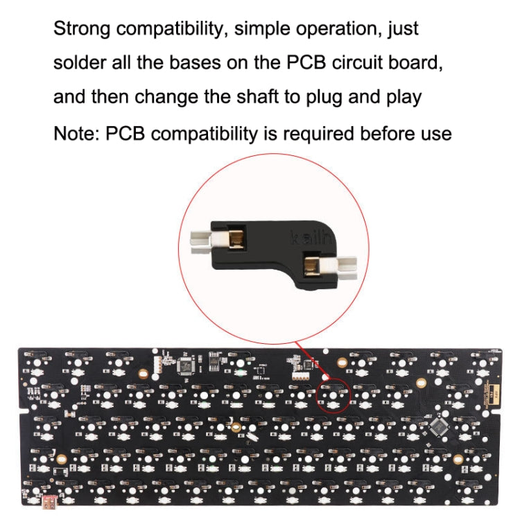 100pcs Mechanical Keyboard Shaft Body Hot Swap Base Modified Shaft Seat Connector