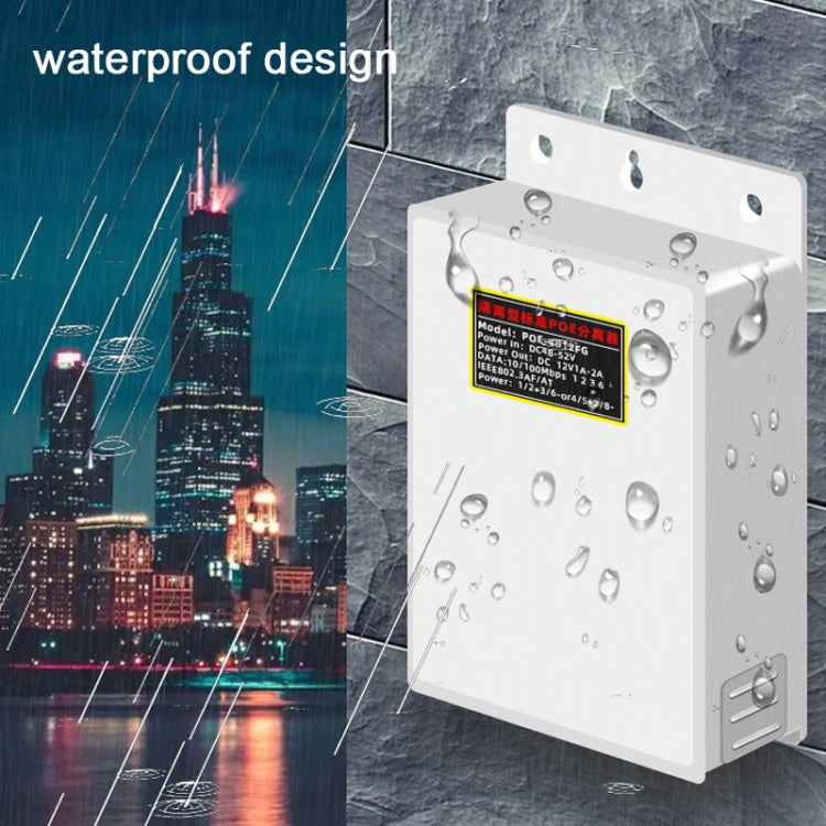 POE-4812G POE Splitter IEEE 802.3AF Standard 12V Output 48V Input for CCTV IP camera Security System, POE-4812G