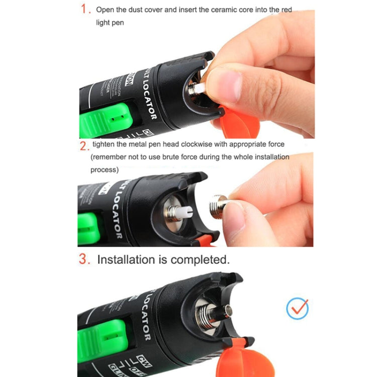Replacement Parts For Fiber Optic Visual Fault Locator, 10pcs Metal Head Connector, 10pcs 5mm Ceramic Core, 10pcs 7mm Ceramic Core