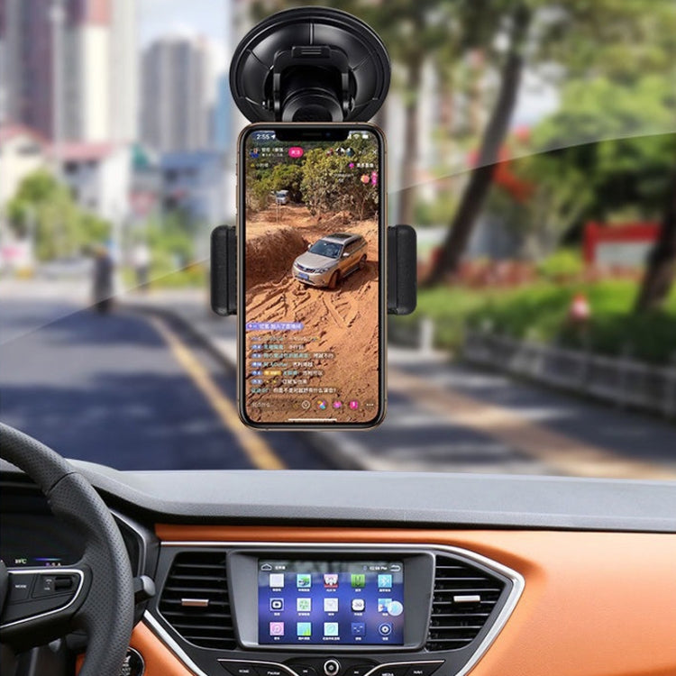 Car Suction Cup Mobile Phone Navigation Live Broadcast Shooting Bracket, Without Bluetooth, With Bluetooth