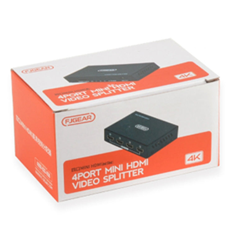 FJGEAR FJ-SM4K104 HD Audio/Video Splitter HDMI 1 In 4 Splitter