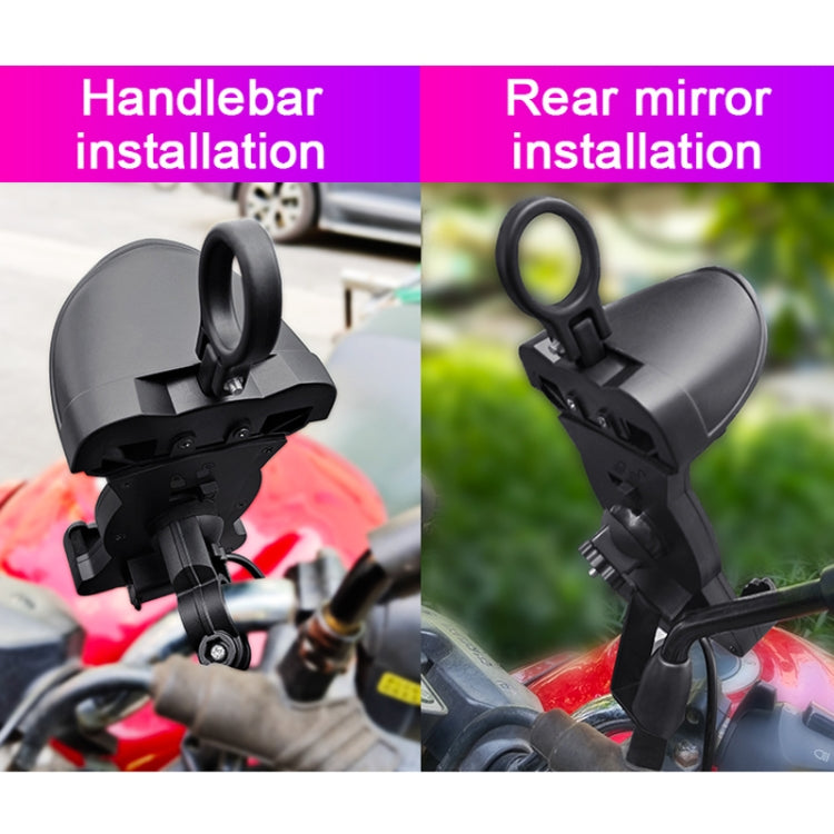 Motorcycle Sunshade Rainproof Mobile Phone Holder, Mirror Holder No Charge, Handlebar Holder No Charge, Charging Handlebar Holder 5V-2A, Charging Handlebar Holder 5V-3.1A, Charging Handlebar Holder 18W (QC3.0), Charging Mirror Holder 5V-2A