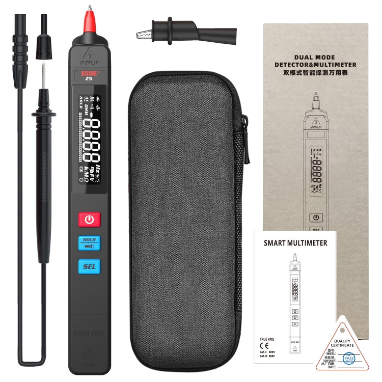 BSIDE Z5 Smart Pen Multimeter Backlight LCD 6000 Counts Auto Voltage Detector, Z5
