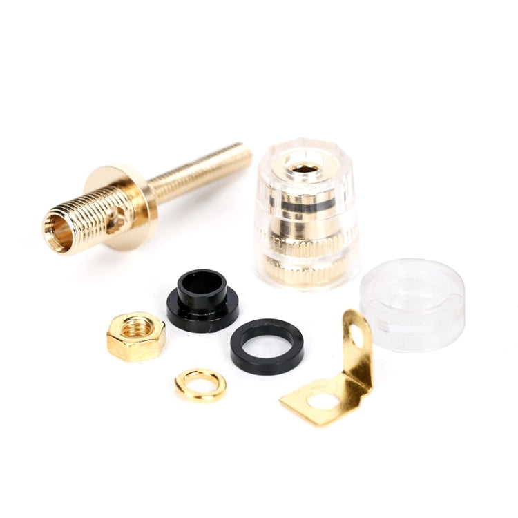 Medium Extended Transparent Terminal Block 4mm Banana Socket Audio Amplifier Junction Post, Medium Black
