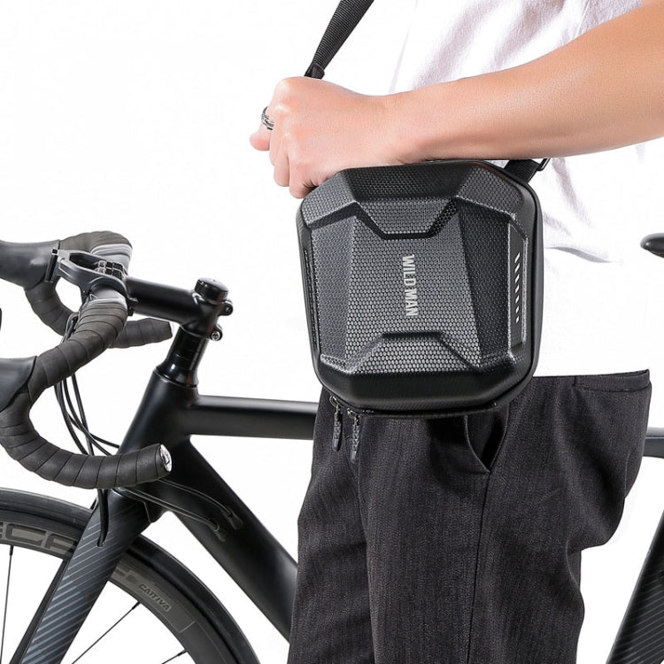 WILD MAN E18 2L EVA Hard Shell Bicycle Waterproof Front Bag Multifunctional Quick Release Hanging Bag, E18