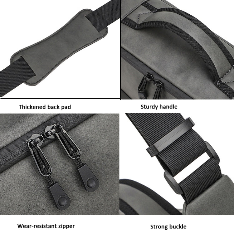 PU Leather Shoulder Crossbody Photography Bag SLR Camera Bag Lens Storage Bag