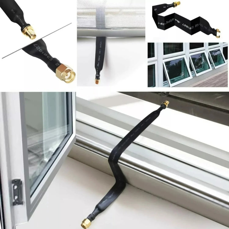 Fiberglass Antenna Through Wall Adapter Cable Flat Window Cable, RP-SMA Male To Female, SMA Male To Male, SMA Male To Female