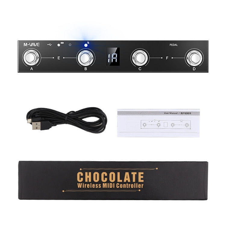 M-VAVE MIDI Bluetooth Controller MIDI Pedal Page Turner Multifunctional Musical Instrument Accessories, Chocolate MIDI